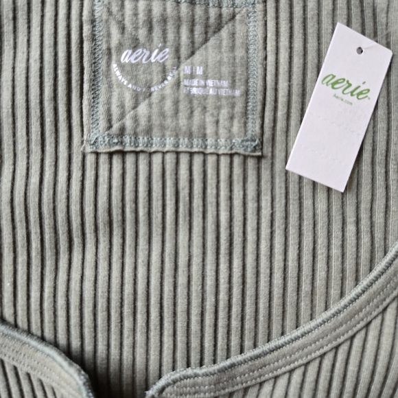 Aerie Sage Ribbed Long Sleeve Top - Picture 5 of 6